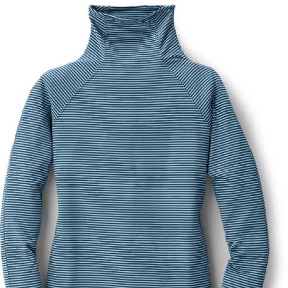 Oiselle Striped Mile One Pullover Mock 